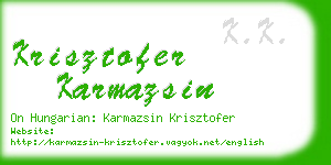 krisztofer karmazsin business card